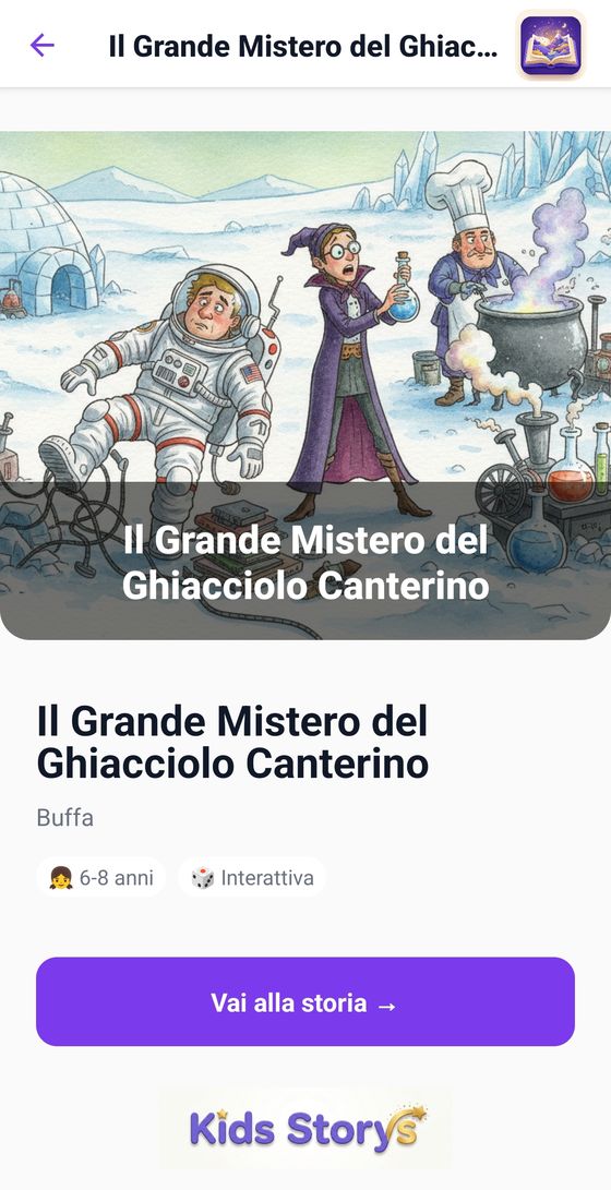 Copertina illustrata di una storia generata